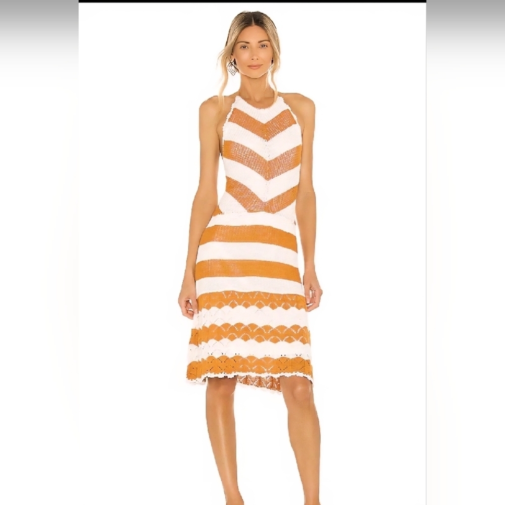 BCBGeneration Cami Ivory and White Crochet Dress